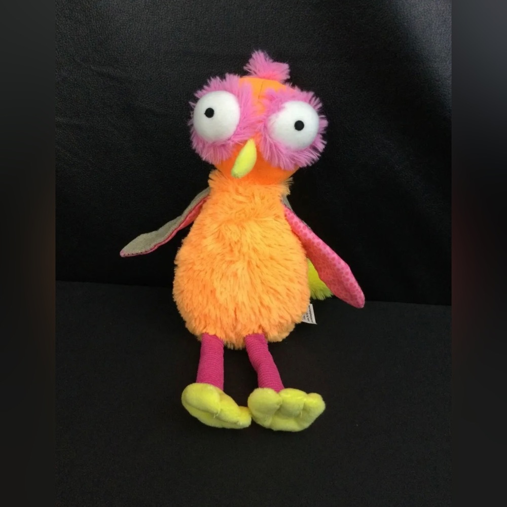 Inklings Baby Ollie Soft Toy, Orange Pink Unique Bird Big Eyes Bright Colors